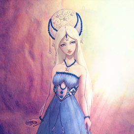 Эскиз к диплому bjd Луна