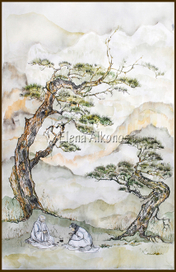 Чаепитие. стиль гохуа