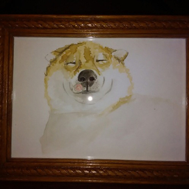 Портрет акварельный питомец