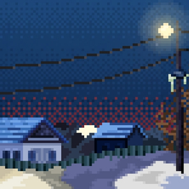 Рассвет в деревне