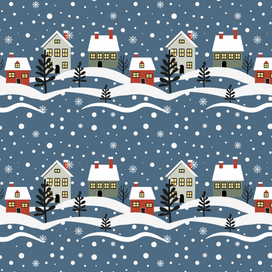 Бесшовный паттерн Зима