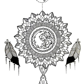 Мандала - инь янь.