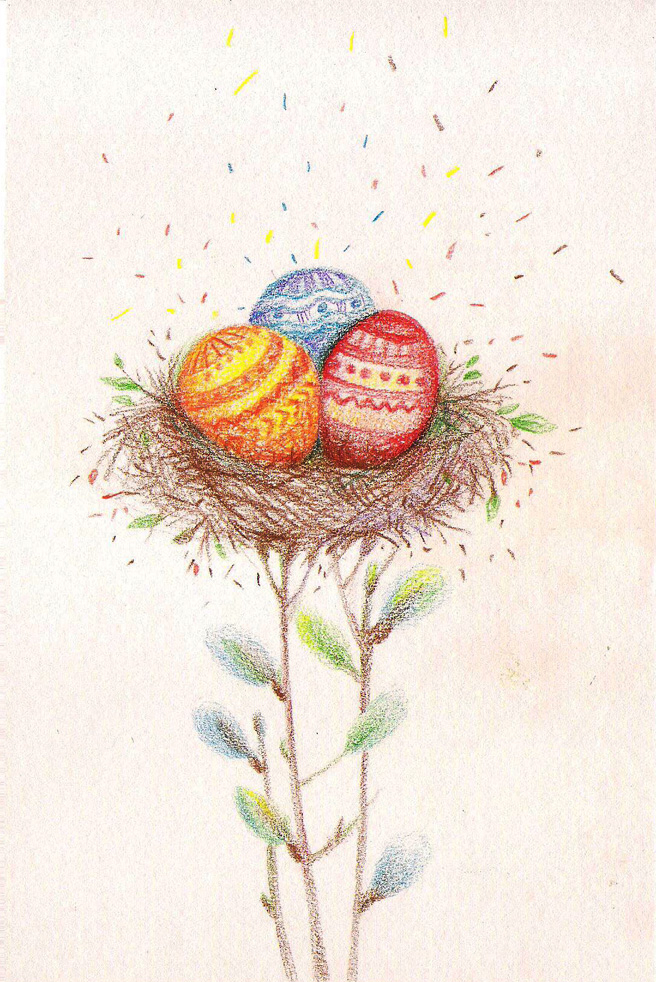 пасхальная открытка
