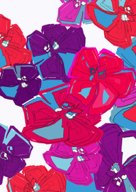 принт цветы