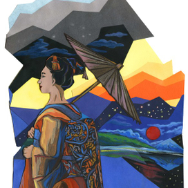 Японская девушка. Прошлое уходит в вечность.