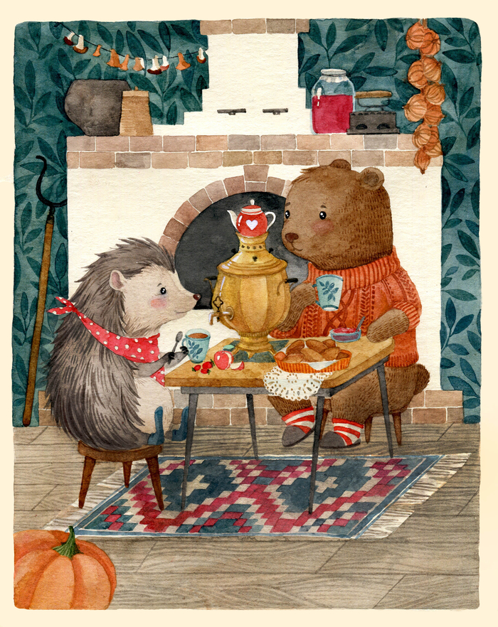 Ежик и медвежонок