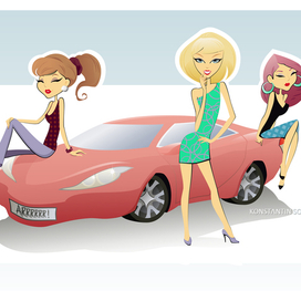 Тори чикули на спортивной тачке