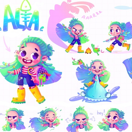 Карта персонажа к детской книге «Алия и морской монстр»