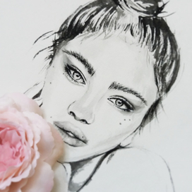 девушка с розой