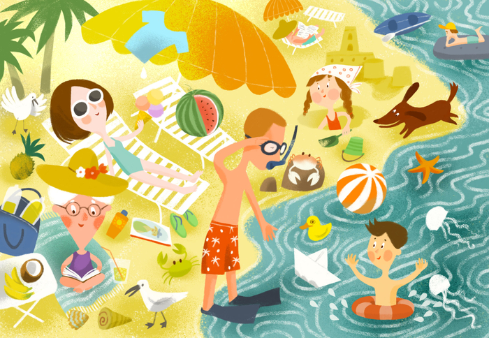 отдых на пляже