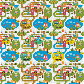 Pattern - Town (обои для детей)