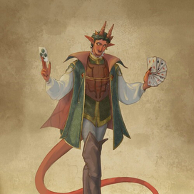 ДнД тифлинг портрет персонажа