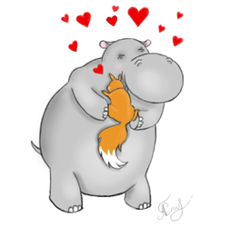 бегемот и белка 