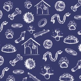 Форзац для книги о собаках.