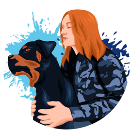 Иллюстрации для профиля кинолога