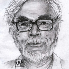 Портрет Хаяо Миядзаки