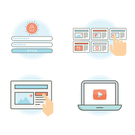 Иллюстрации для Красноярского центра онлайн обучения