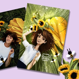 Девушка с открытки