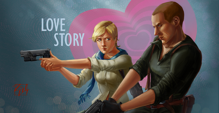 Фанарт. Resident Evil 6. Шерри и Джейк