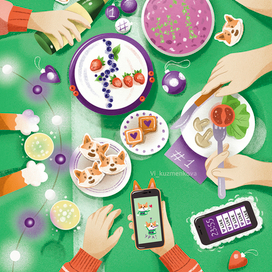 Новогодний стол в Мегафон 