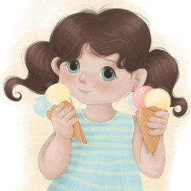 девочка с мороженым
