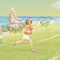 Иллюстрация для детской книги "Как Пушик помог научиться медитировать" автор А.Чашкин