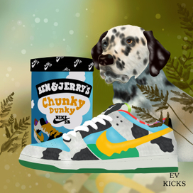 Собака и кроссовки