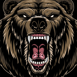 свирепый медведь