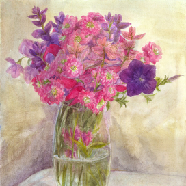 "Букет с левкоями"