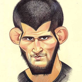 Шарж - Хабиб Нурмагомедов