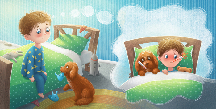 Иллюстрация для книги "Wait a minute"