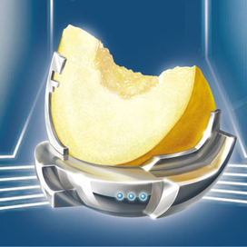 иллюстрация для энергетического напитка дыня