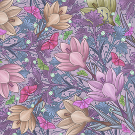 Крокусы. Иллюстрация. Цифровая живопись