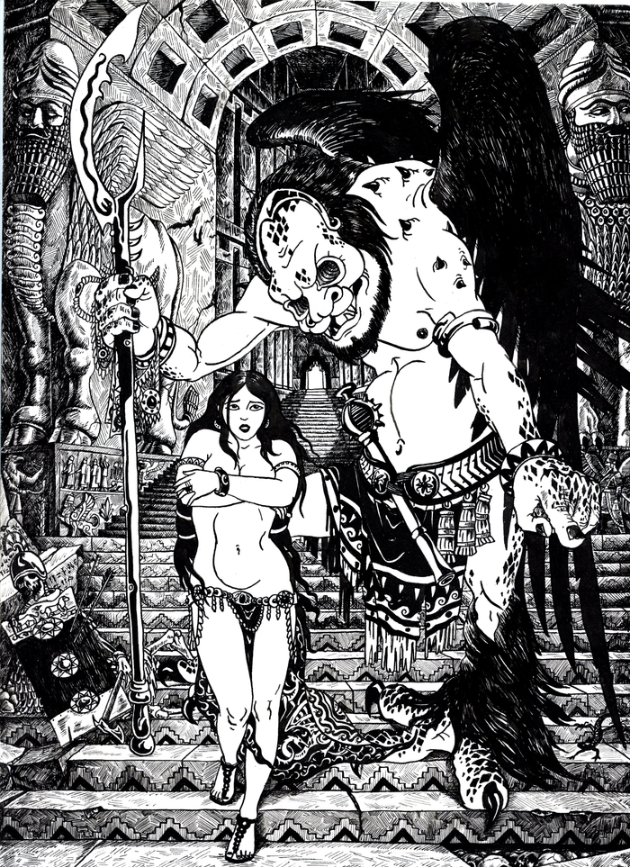 Инана спускается в царство смерти