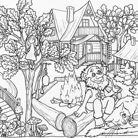 Волшебное место (раскраска)