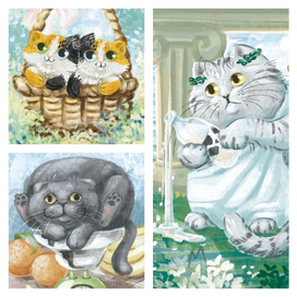 Серия открыток "Кошачий Зодиак" #4 - ВОЗДУХ