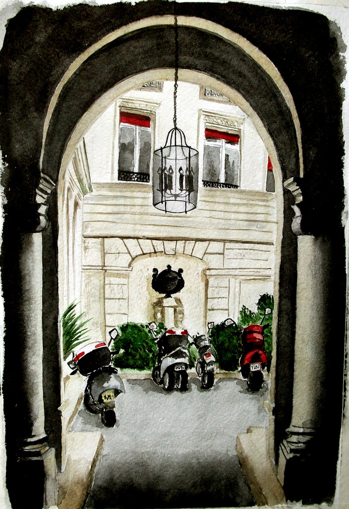 Двор в Париже