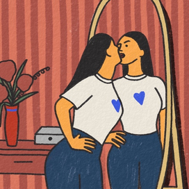 Woman with mirror vol.1