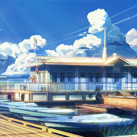 Лодочная станция в пионер лагере