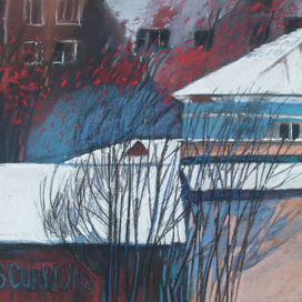 Рябиновый октябрь-3. 2014. б., пастель 65х50