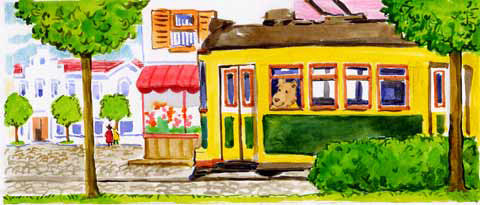 медведь в трамвае