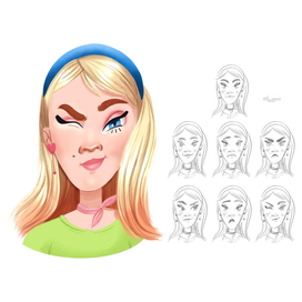 Карта эмоций персонажа. Современная барби.