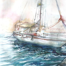 Вечер в море