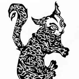 Cat with long long tail