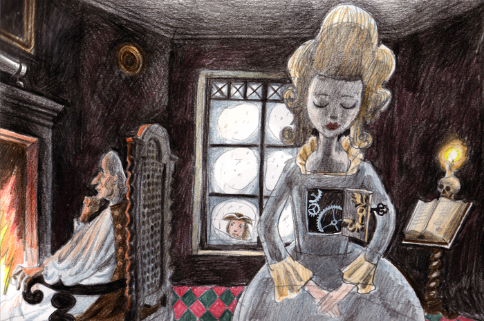 Эскиз к мультфильму Тайна Сухаревой башни