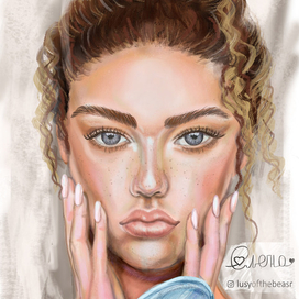 портрет  девушки -растр