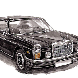 1973 MERCEDES-BENZ 280C рисунок