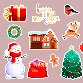 Новогодние стикеры