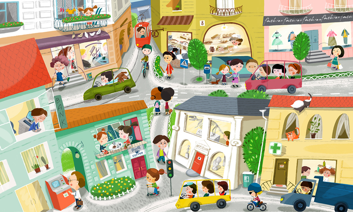 веселая прогулка по городу