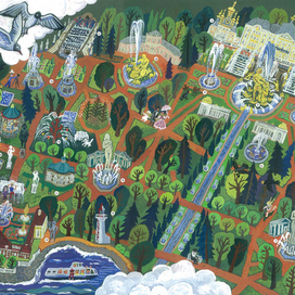 Карта Петродворца